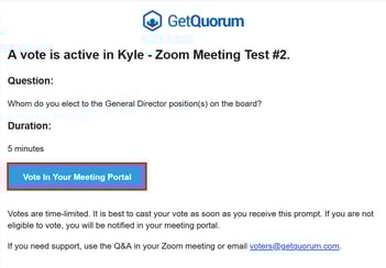 Attendee_Owner - Voting through Vote Notification Email