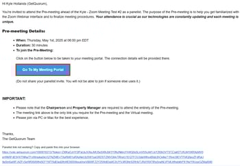 Panelist - Vote through Join Notice
